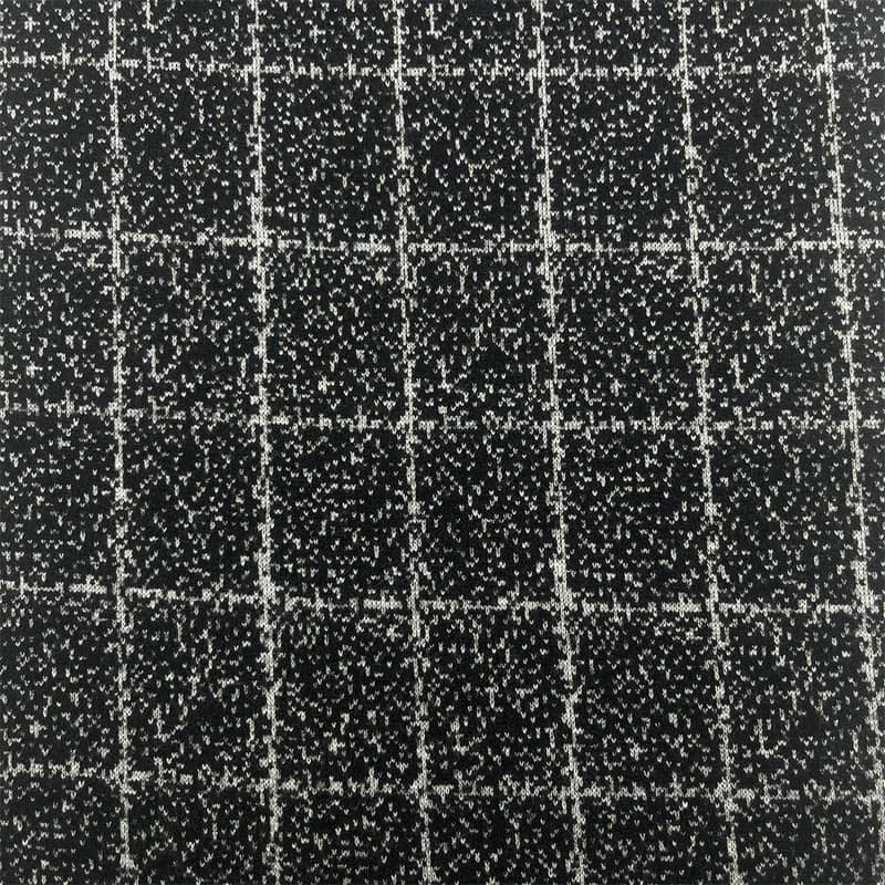 ブレザー 182808-1 のための格子縞のドット パターン ニット ウール生地