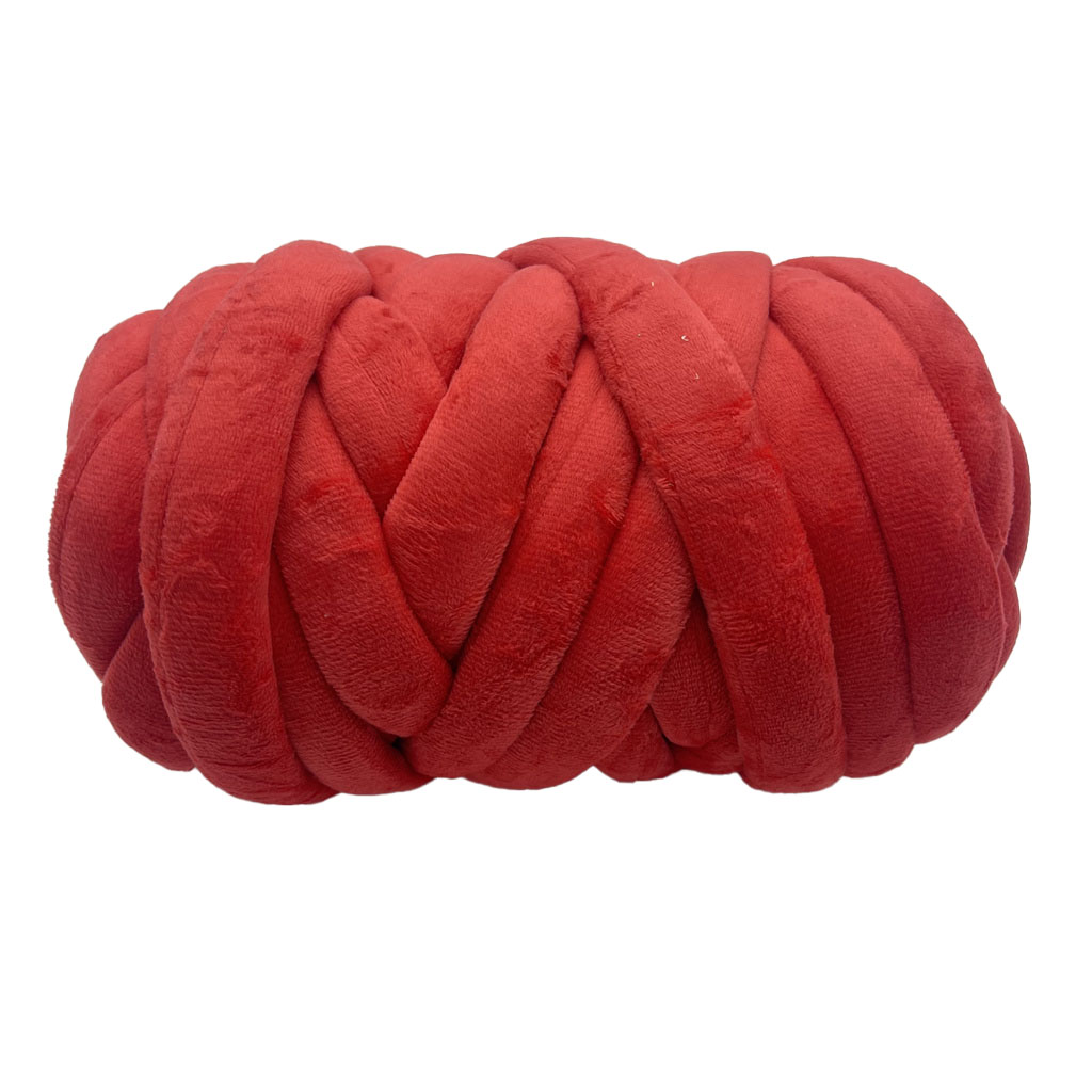 ポリエステル派手な糸 2 センチメートル指編み物のためのベルベットの管の糸