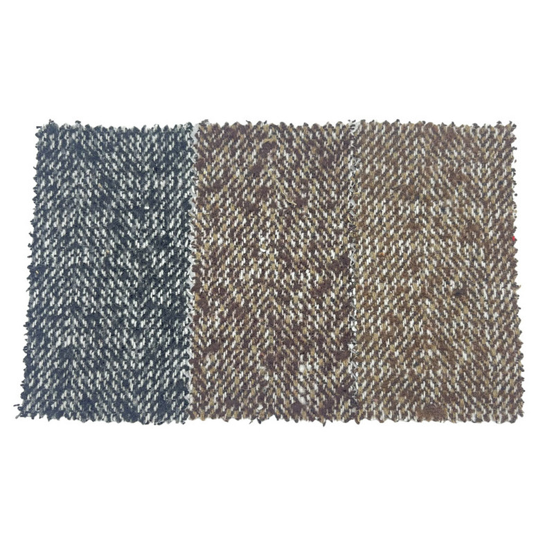 室内装飾用ブラシヘ​​リンボーン厚い茶色のウール ツイード生地 3787