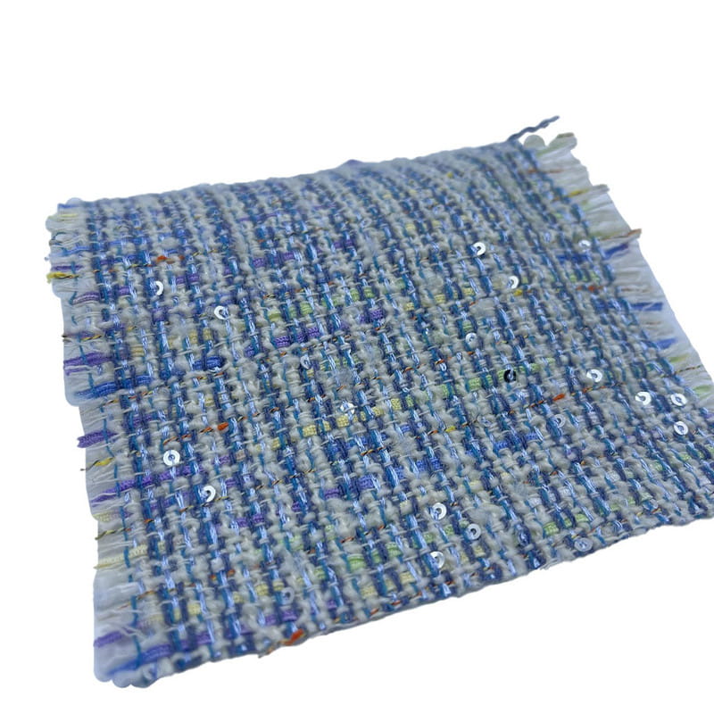 女性のドレス コート ZZH24018 のためのウール ポリエステル金属スパンコール ツイード生地